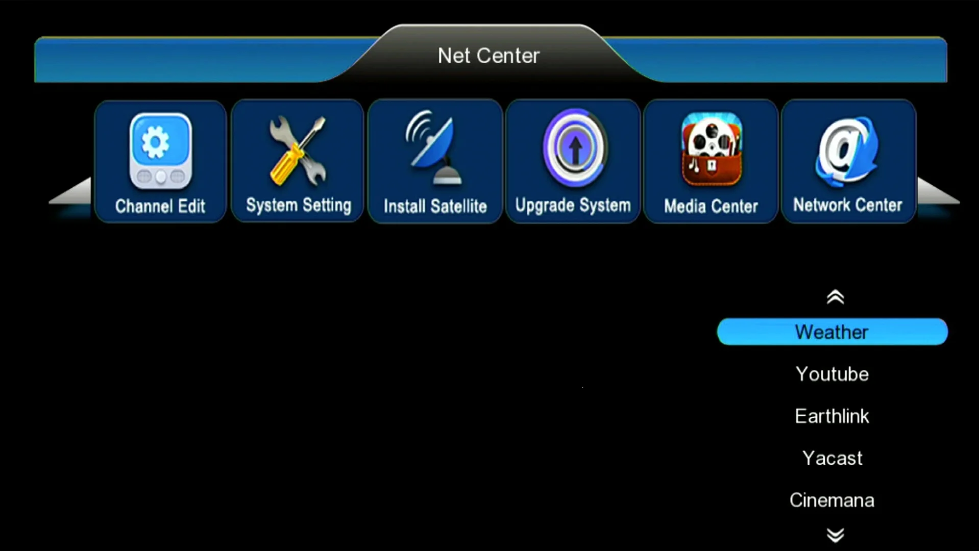 Full HD 5815 V4.1 FST main menu