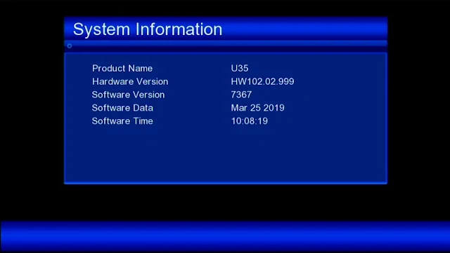 GX6605S HW102 system information, HW102.02.999 and software 7367
