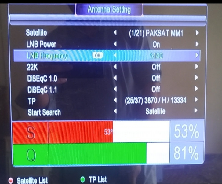 GX6605S HW203 antenna setting