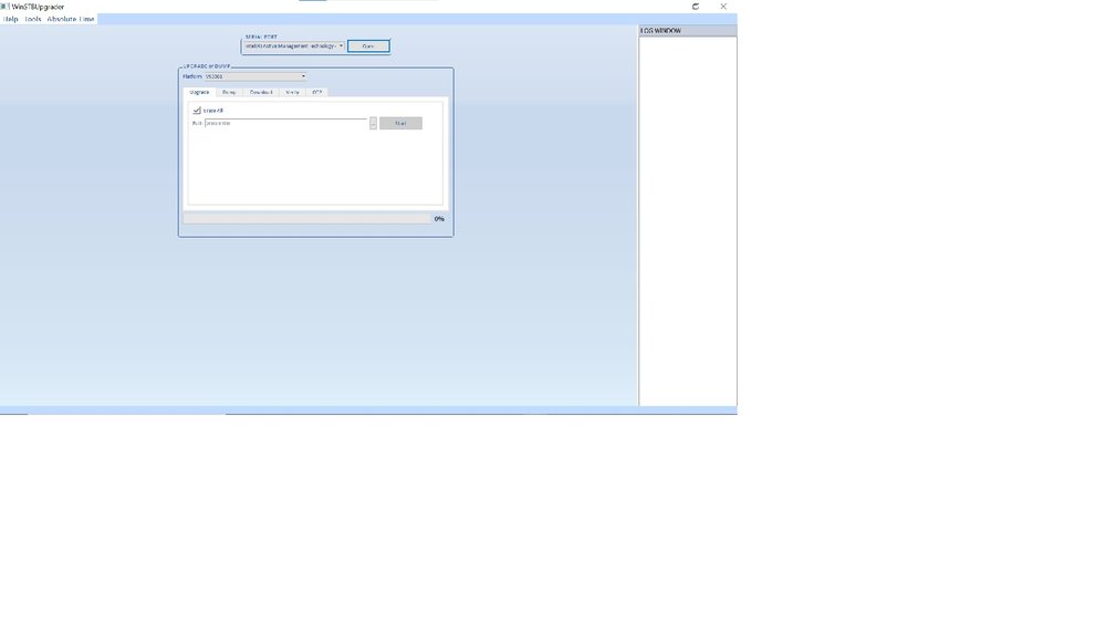 WinSTBUpgrader tool interface