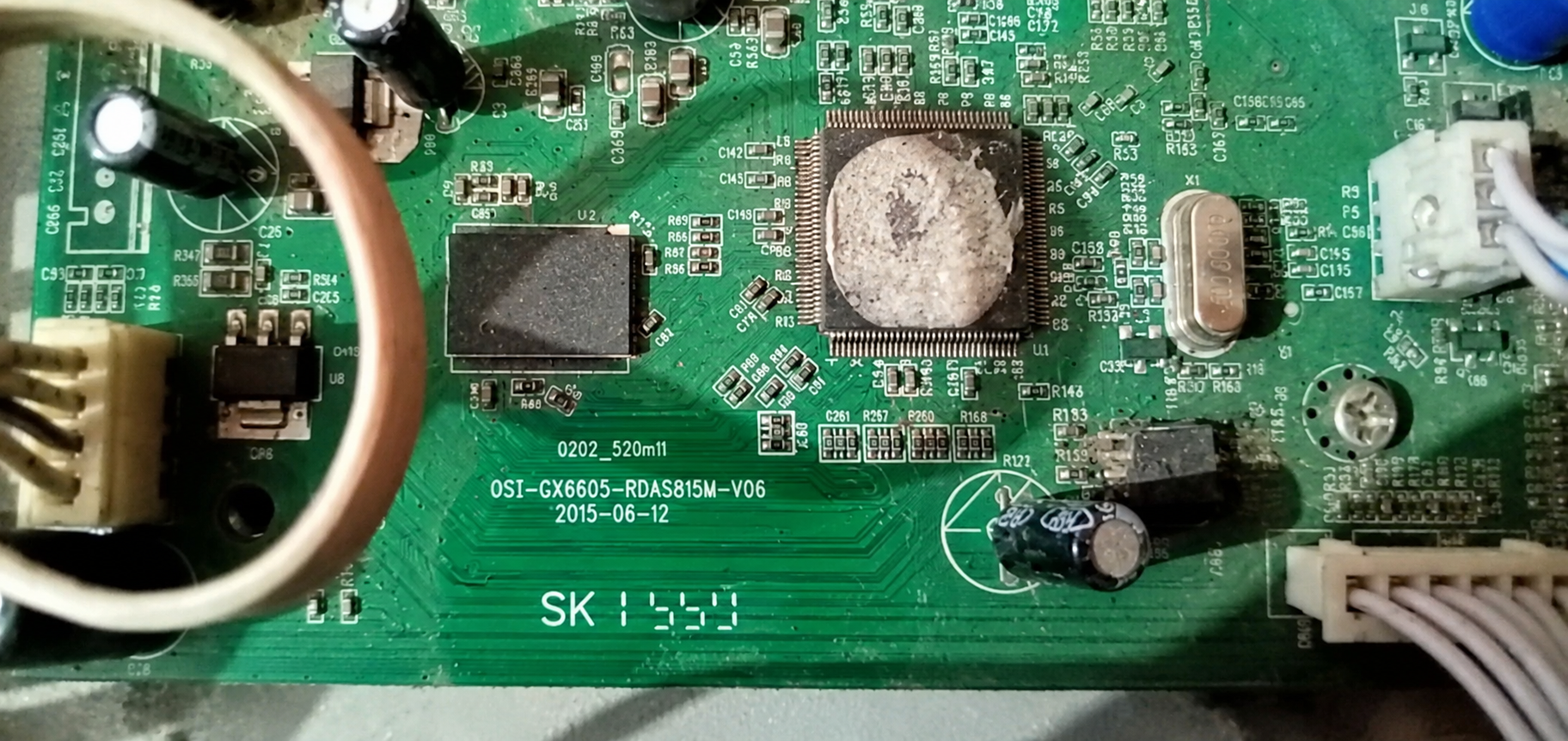 OST GX6605 board photo with silkscreen OSI-GX6605-RDA5815M-V06 and date 2015-06-12